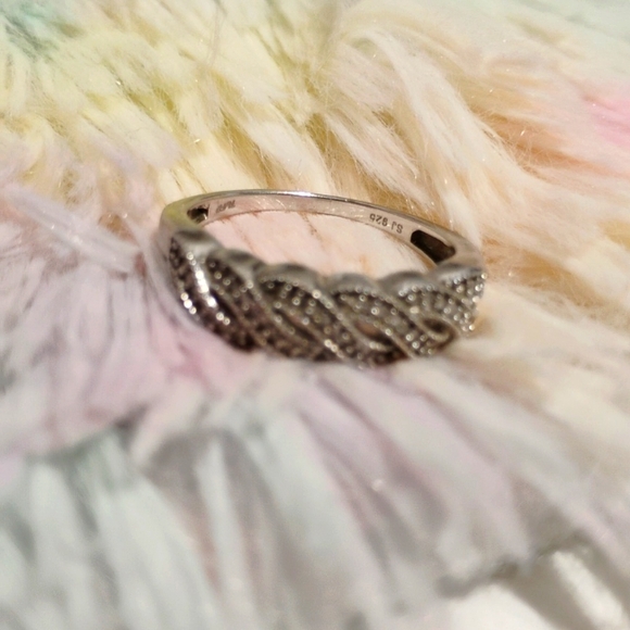 SALE! Stunning 3 Ring Trio Solid 925 Sterling Silver Genuine Diamonds Set - Picture 8 of 15